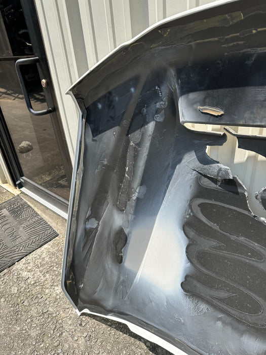 2017-2022 FORD F250 F350 F450 AFTERMARKET DOUBLE SCOOP HOOD WHITE *DAMAGED*