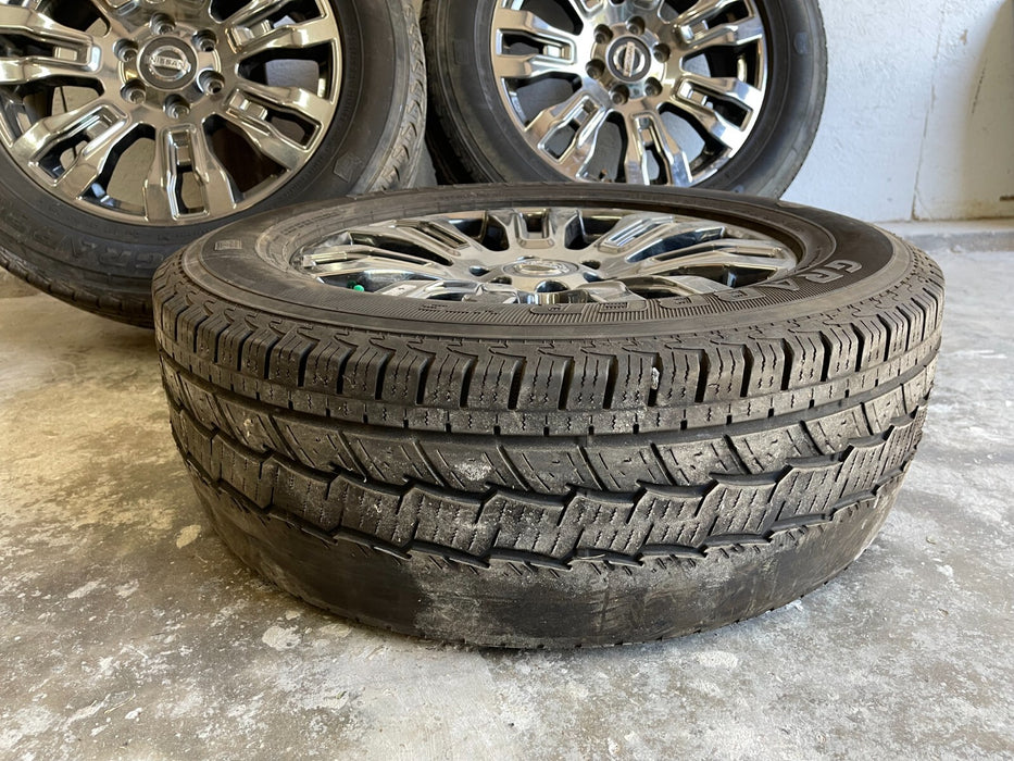 2016-2019 NISSAN TITAN XD PLATNIUM RESERVE WHEELS RIMS TIRES 20X7.5 OEM (3)