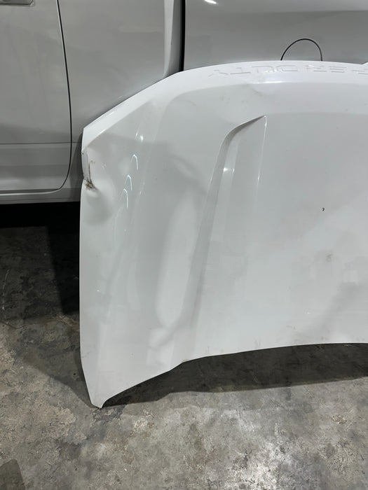 2017-2019 FORD F250 F350 METALLIC WHITE HOOD (UG) OEM *DAMAGES 3-6* LOCAL PICKUP