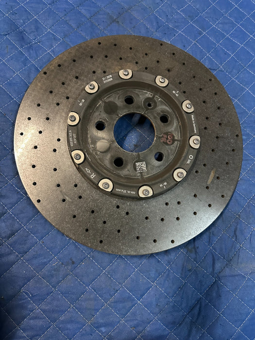 2017 2018 2020 2021 2022 2023 AUDI R8 PLUS FRONT RIGHT CARBON CERAMIC ROTOR OEM