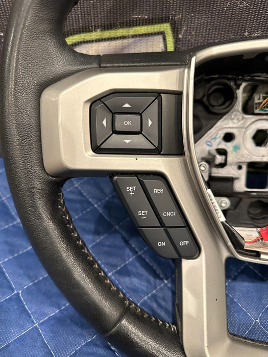 2017-2019 FORD F250 F350 LARIAT ADAPTIVE STEERING WHEEL W/ CRUISE CONTROL OEM