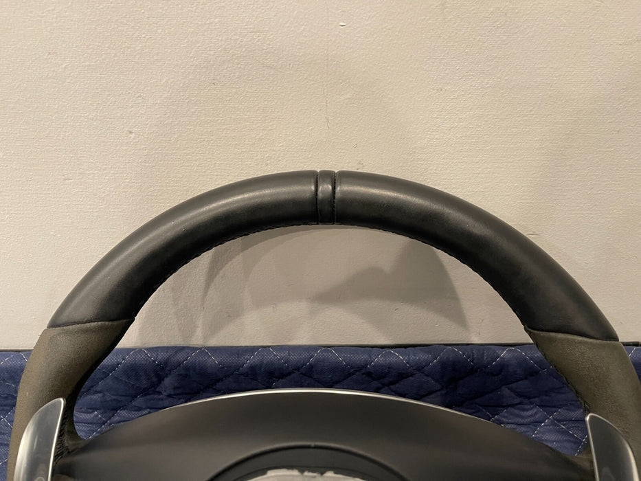 2017 MERCEDES-BENZ C63 AMG LEATHER ALCANTERA STEERING WHEEL W/ PADDLE SHIFTERS