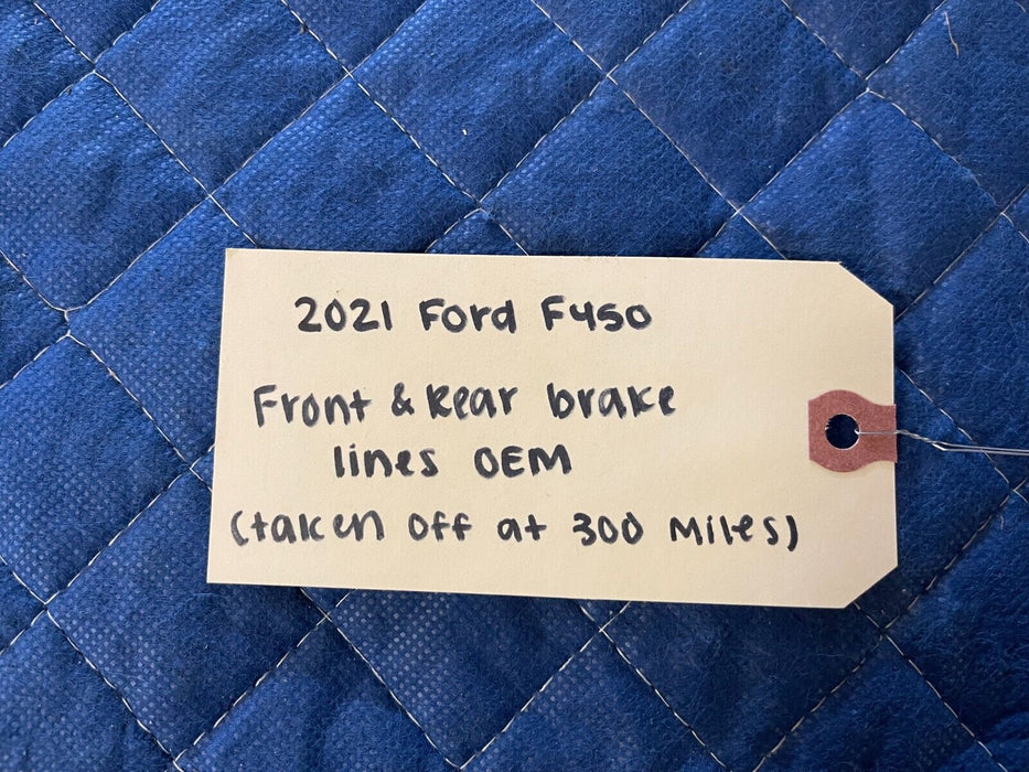 2021 FORD F450 SUPERDUTY FRONT & REAR BRAKE LINES OEM 300 MILES