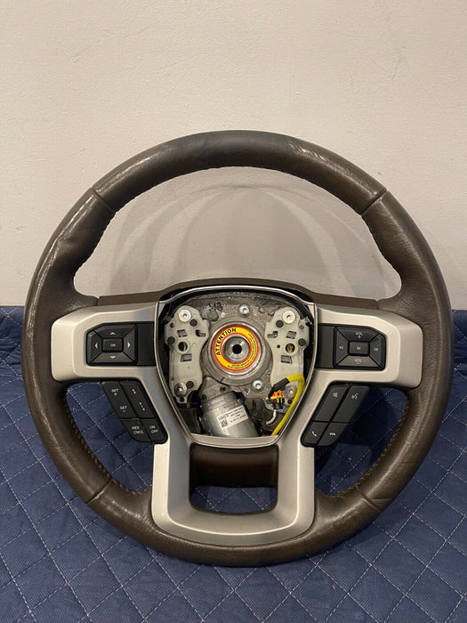 2017-2019 FORD F250 F350 KING RANCH STEERING WHEEL *NO FAULTS NO CODES OEM *WEAR