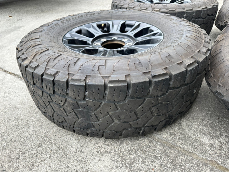 18x8 Ford F250 F350 8x170 Tremor Factory Wheels 37" Toyo Tires