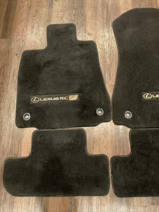 2015 LEXUS RC-F RCF SET (4) BLACK CARPET FLOOR MAT PT208-24150