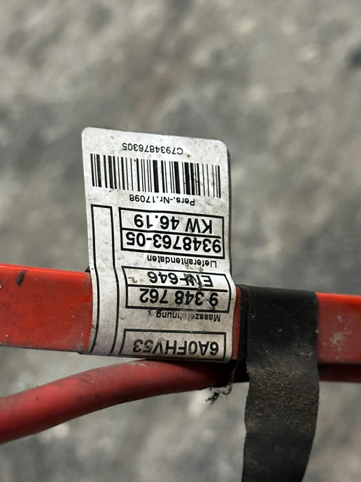 2020 BMW M4 F82 POSITIVE BATTERY CABLE W/TERMINAL JUNCTION BOX 61 12 9 348 763