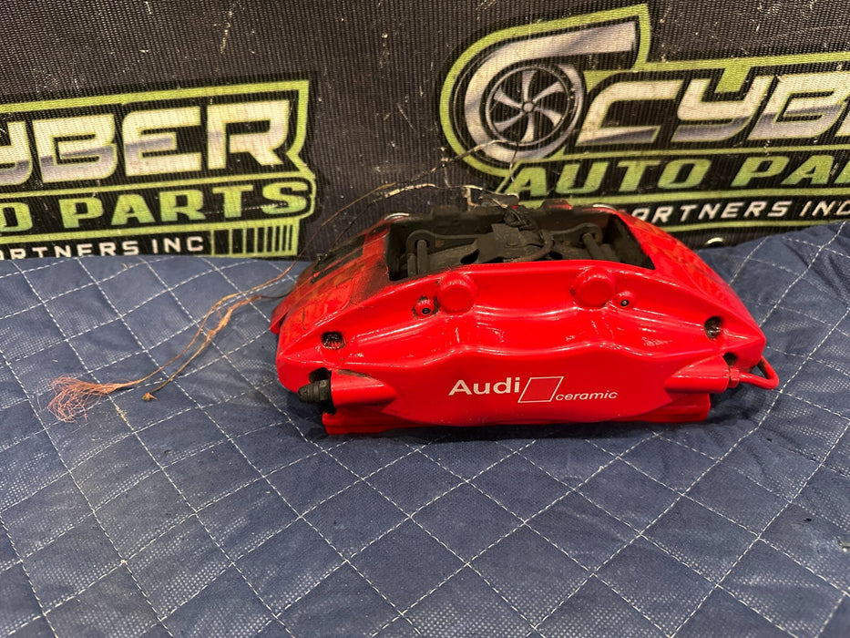 2021 AUDI R8 REAR LEFT RED CARBON CERAMIC BRAKE CALIPER OEM ~READ!!~
