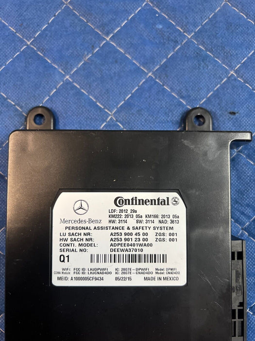 2015 MERCEDES-BENZ C63S AMG OEM COMMUNICATION EMERGENCY CALL MODULE 2539004500