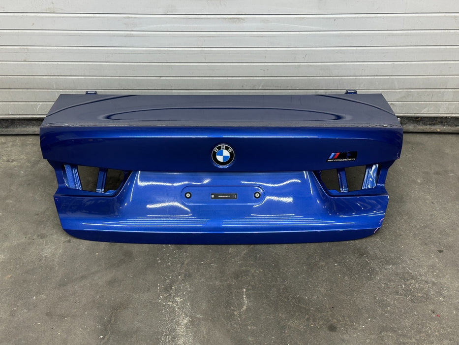 2024 BMW M3 M4 G80 G82 TRUNK LID BLUE OEM *MINOR PAINT CHIP/RESIDUE 12-13*
