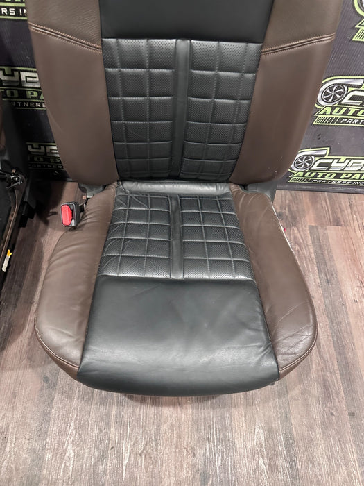 2017 NISSAN TITAN XD RESERVE FRONT LEFT RIGHT BROWN/BLACK SEATS OEM