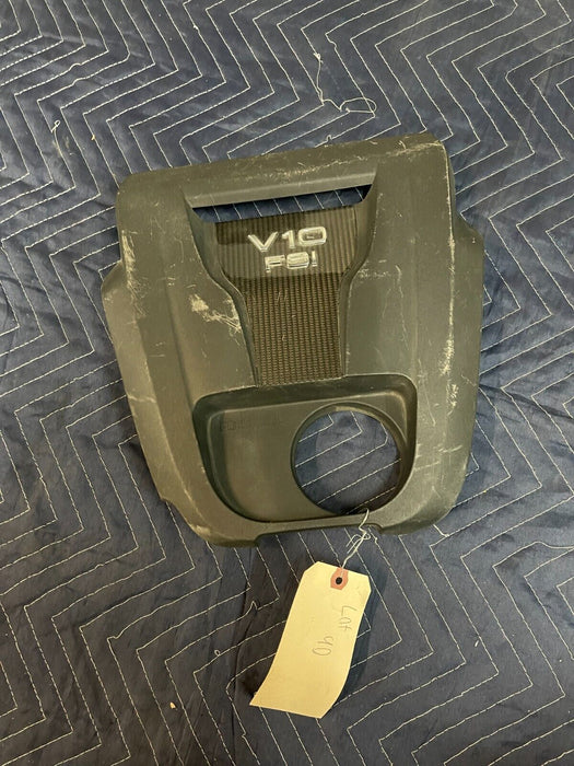 2017 AUDI R8 V10 FSI ENGINE COVER W/ CARBON FIBER BACKGROUND OEM