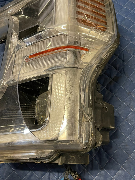 2020-2022 FORD F250 F350 F450 DRIVER LED HEADLIGHT W NO MODULE OEM *DAMAGED*