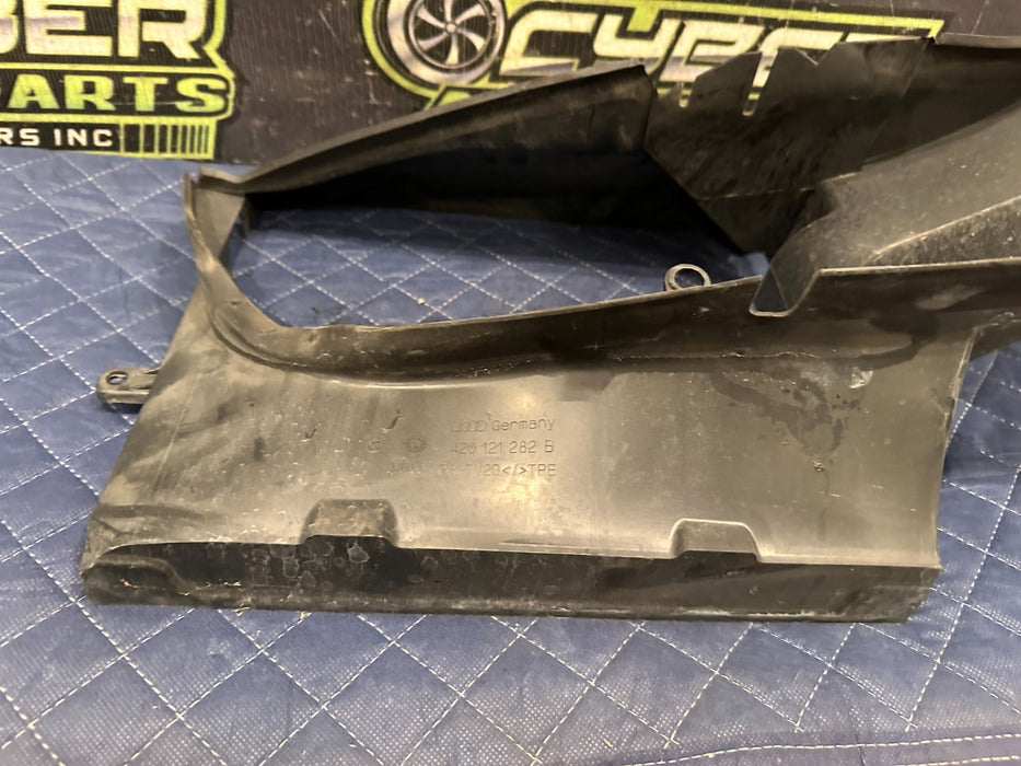 2014 AUDI R8 FRONT RIGHT PASSENGER FAN SHROUD OUTER DUCT 420 121 282 B