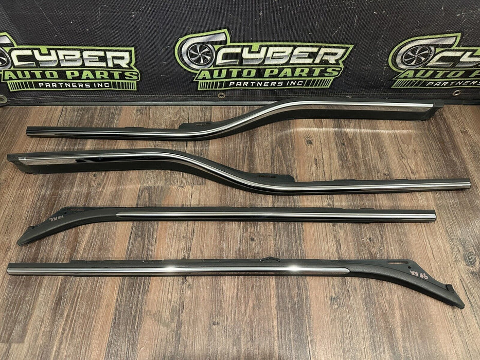 2017-2019 FORD F250 F350 F450 FRONT REAR CHROME WEATHER STRIP DOOR MOLDINGS OEM