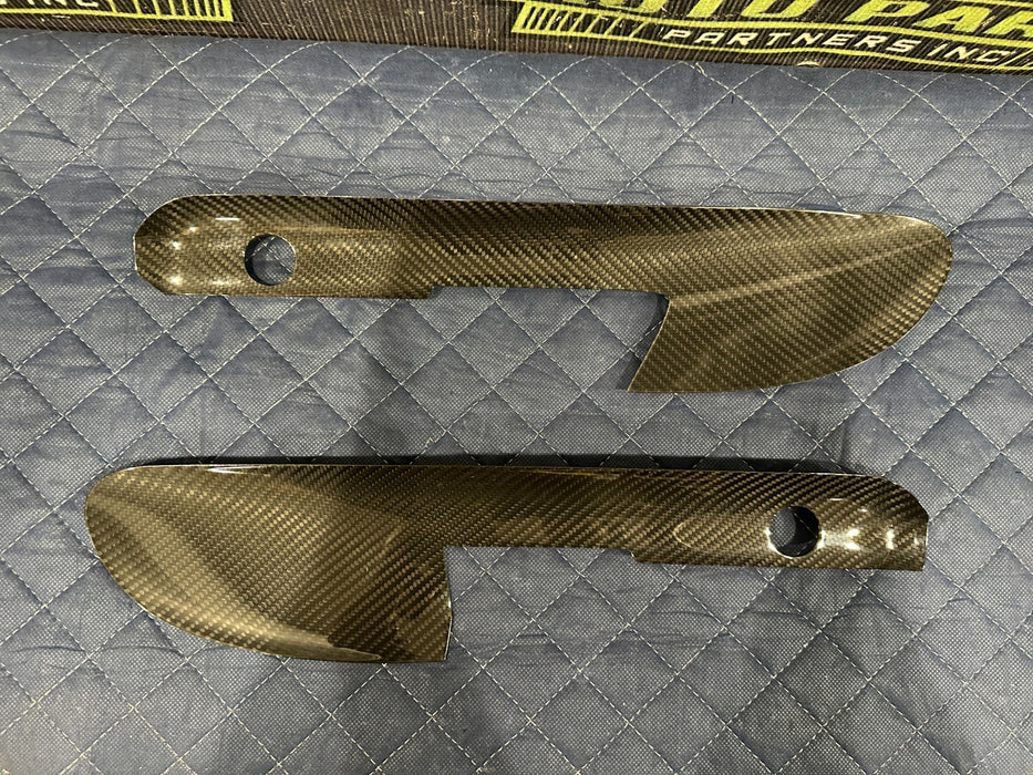 2014 AUDI R8 LEFT RIGHT CARBON FIBER CENTER CONSOLE COVER TRIM PANEL 423 863 337