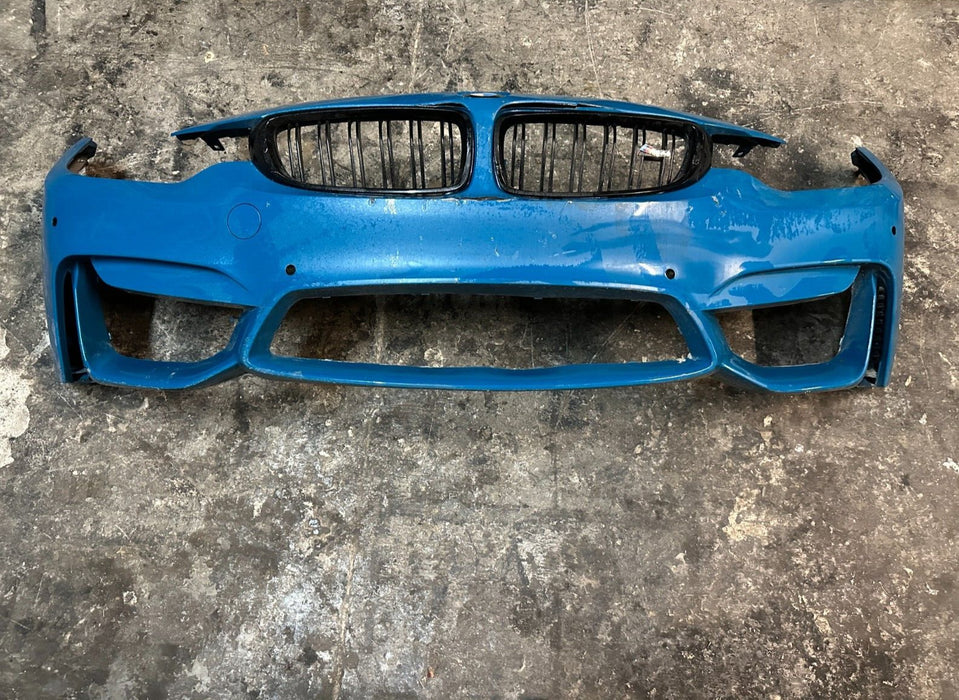 2015-2020 BMW M4 F82 FRONT BUMPER LAGUNA SECA BLUE (448) ~DAMAGE~