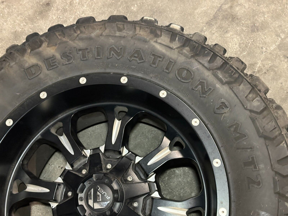 FORD F250 8X170 FUEL 20X10 WHEELS RIMS 35X12.50 FIRESTONE DESTINATION M/T 2 TIRE