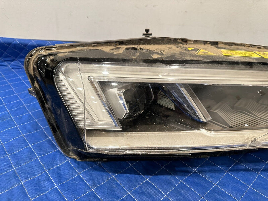 2018 AUDI R8 FRONT PASSENGER RIGHT LED HEADLIGHT OEM DAMAGED NO MODULES INCLUDED