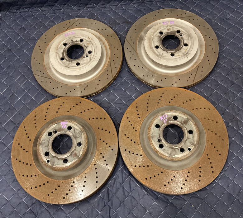 2015-2017 MERCEDES-BENZ C63 AMG FRONT REAR BRAKE CALIPERS DRILLED ROTORS OEM