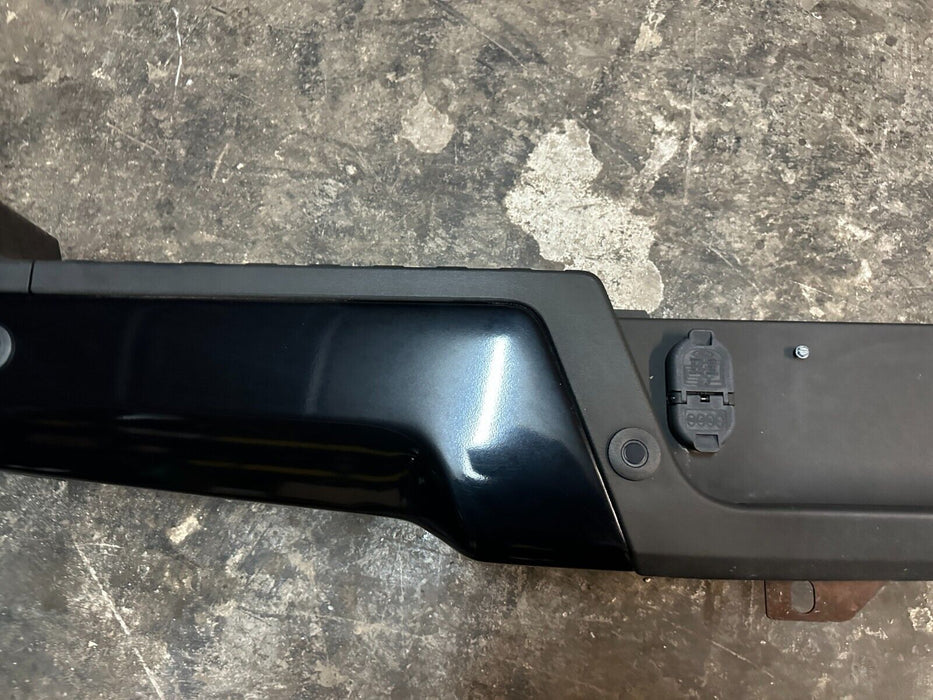 2017 FORD F250 AGATE BLACK REAR BUMPER W/ SENSOR HARNESS OEM ~COSMETIC FLAW~