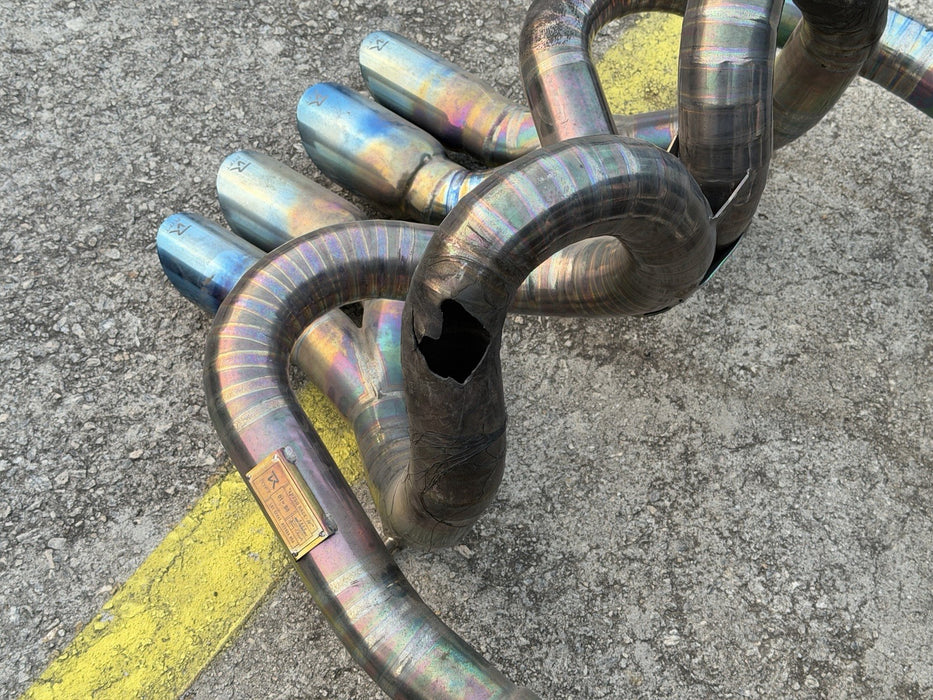 LAMBORGHINI AVENTADOR SV LP750 RYFT TITANIUM RACE EXHAUST 1/88 *DAMAGE*