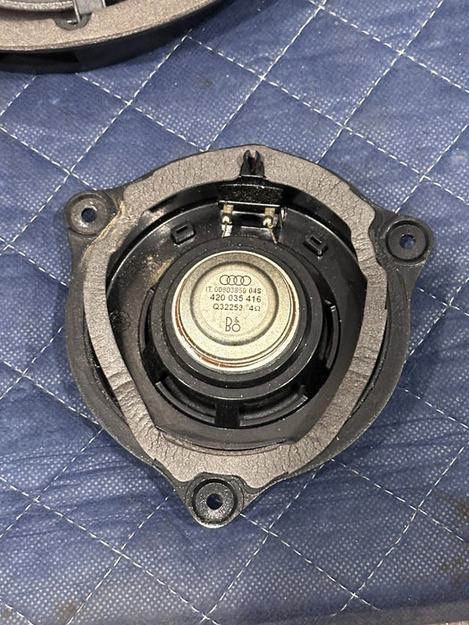 2014 AUDI R8 B&O BANG & OLUFSEN LEFT RIGHT DOOR SPEAKERS SET OEM 420 035 415 A