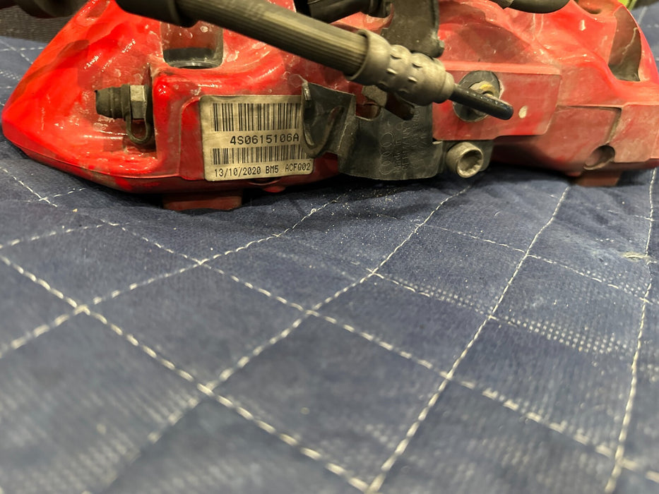 2021 AUDI R8 FRONT RIGHT CARBON CERAMIC BRAKE CALIPER RED OEM 4S0615106