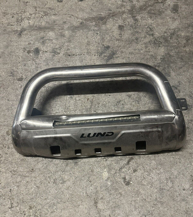 2017 DODGE RAM 3500 LUND CHROME CATTLE LED BULL GUARD BAR 27021205 ~MINOR DENTS~
