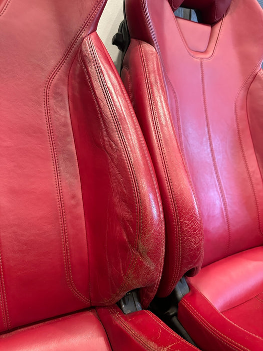 2015 LAMBORGHINI HURACAN LP610-4 RED LEATHER FRONT SEATS OEM GENUINE OEM *WEAR*