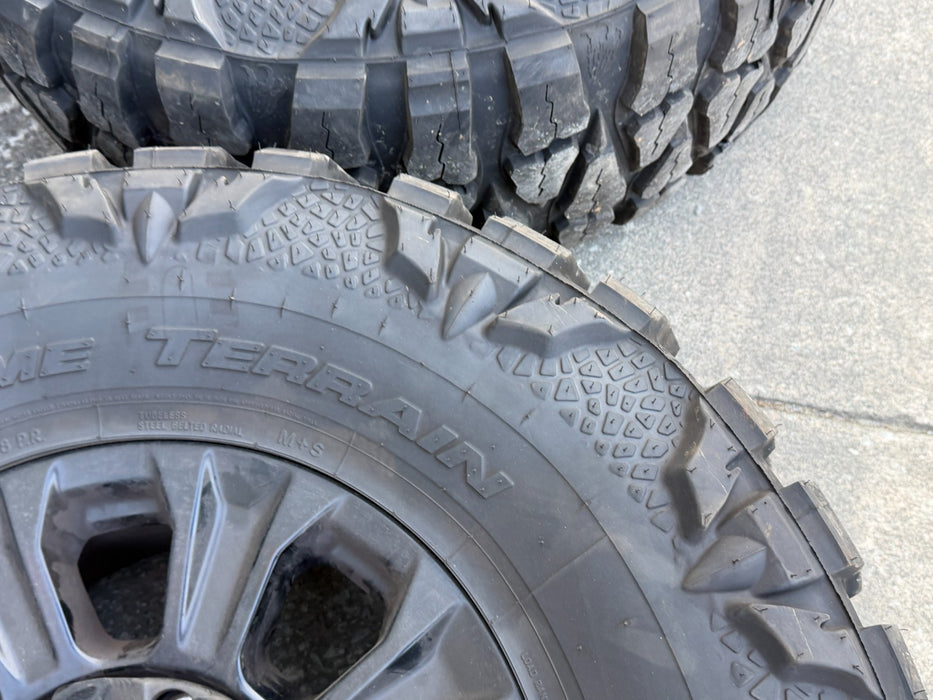 2005-2026 FORD F250 F350 TREMOR 18" WHEELS NEW 37X13.50 MUD GRAPPLERS SET 8X170