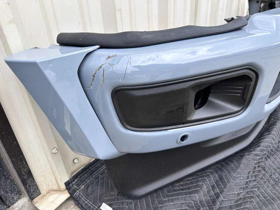 2023  2024 2025 FORD F450 FRONT BUMPER ASSEMBLY GLACIER GRAY~SCRATCHES~