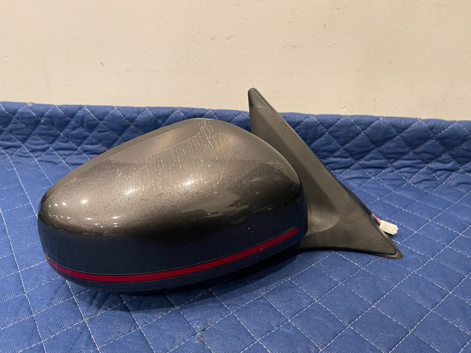2014 NISSAN 370Z NISMO FRONT GRAY RIGHT DOOR MIRROR W/ RED STRIPE OEM *PEELING*