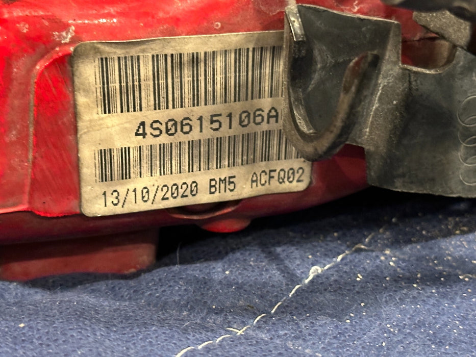 2021 AUDI R8 FRONT RIGHT CARBON CERAMIC BRAKE CALIPER RED OEM 4S0615106