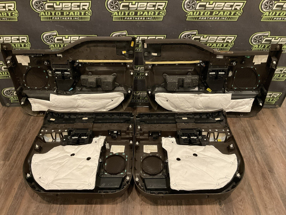 2017-2019 FORD F250 F350 KING RANCH BROWN FRONT & REAR DOOR PANEL SET OEM~READ~