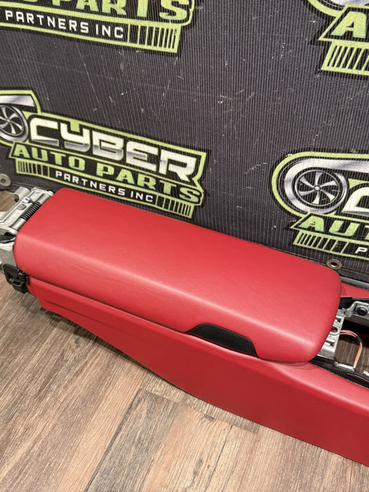 2014 PORSCHE 911 TURBO S 991 RED CENTER CONSOLE W/ LID OEM *COSMETIC FLAW #14*