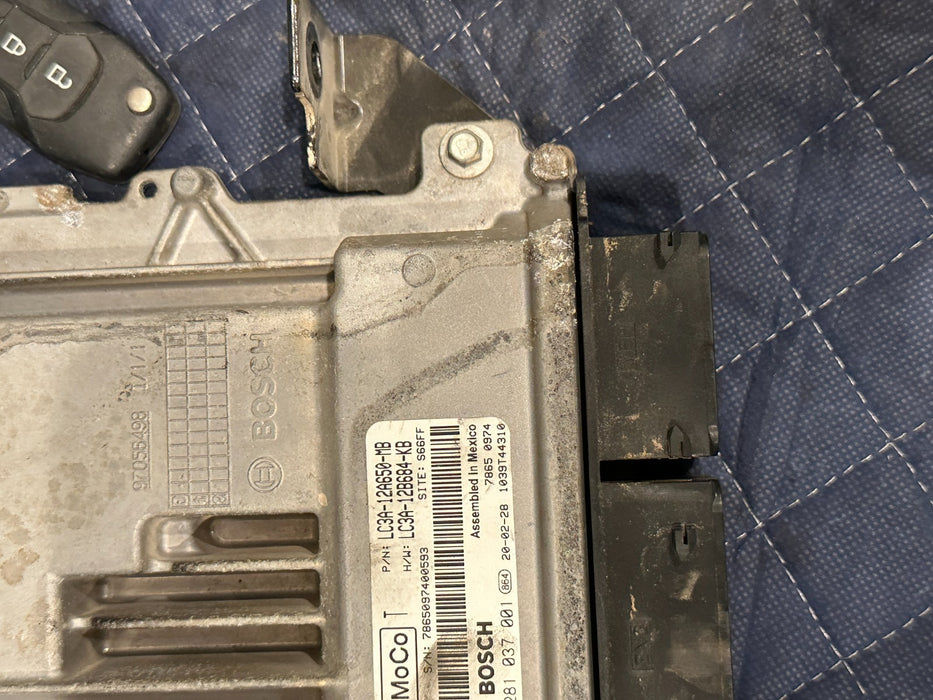 2020 FORD F350 XLT ENGINE ECU ECM BCM CONTROL MODULE W/ KEY FOB OEM