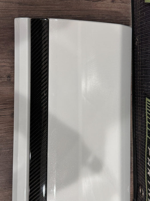 2020 AUDI RS Q8 REAR RIGHT LOWER DOOR MOLDING CARBON FIBER TRIM OEM 4M8 853 970