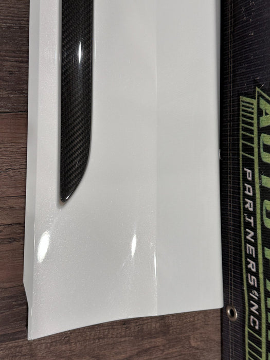 2020 AUDI RS Q8 REAR RIGHT LOWER DOOR MOLDING CARBON FIBER TRIM OEM 4M8 853 970