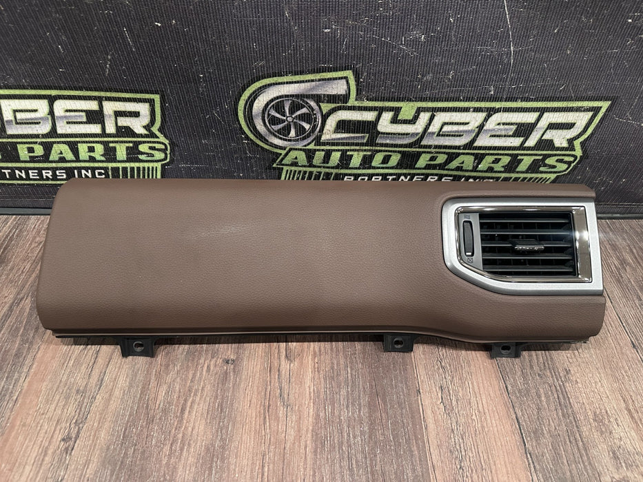 2017 NISSAN TITAN XD RESERVE BROWN LEATHER DASHBOARD RIGHT AIR VENT TRIM OEM
