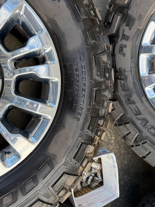 FORD F250 F350 ALLOY FACTORY WHEELS COOPER DISCOVERER AT3XLT LT275/70R18