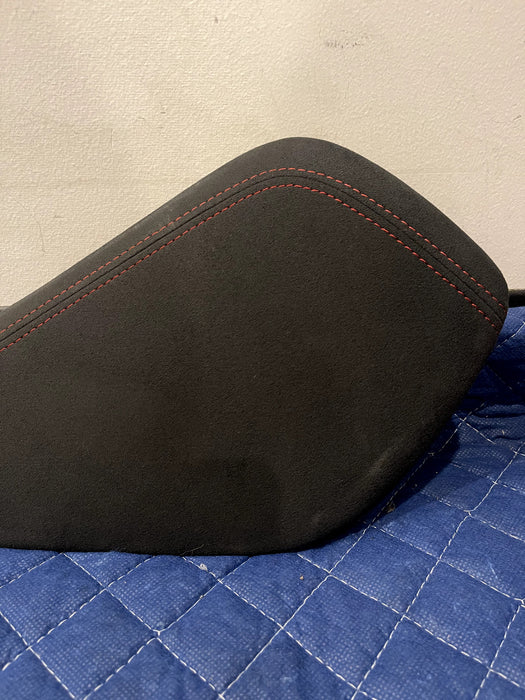 2017 NISSAN 370Z NISMO RED STITCHED ALCANTARA CENTER CONSOLE KNEE PAD PANELS OEM