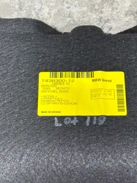 2024 BMW G80 G82 M3 M4 TRUNK RIGHT CARPET PANEL OEM 7438300
