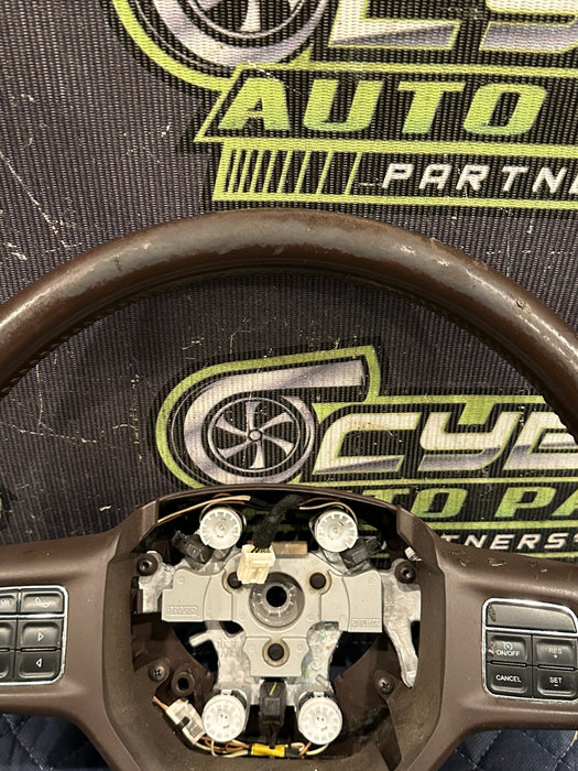 2015 DODGE RAM 2500 BROWN LEATHER STEERING WHEEL OEM *WEAR 3-7*