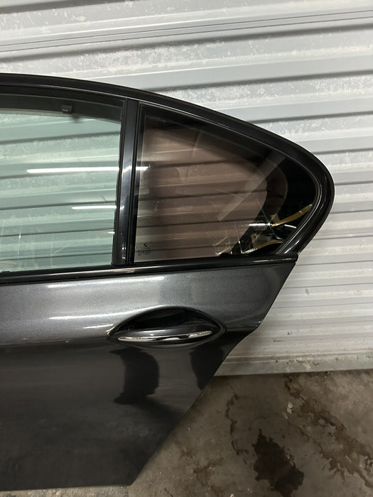 2011 BMW 550i F10 5 SERIES REAR LEFT DOOR GRAPHITE METALLIC (A90)~MINOR SCUFFS~