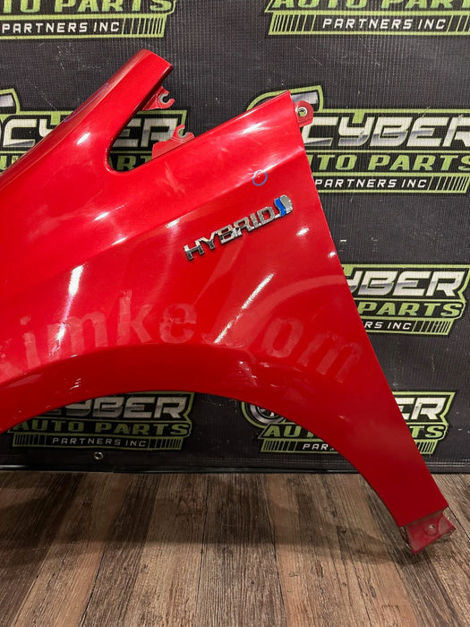2014 TOYOTA PRIUS V FRONT DRIVER LEFT RED FENDER OEM *PAINT CHIPS/RESIDUE* (READ