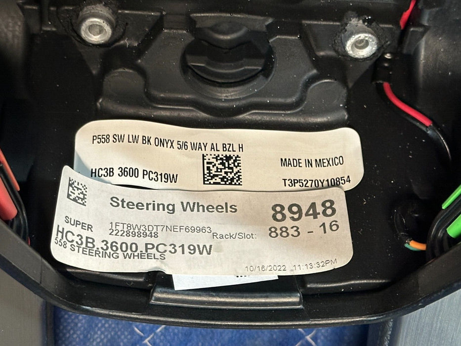 2020-2022 FORD F350 BLACK LEATHER STEERING WHEEL ADAPTIVE CRUISE/ HEATED OEM