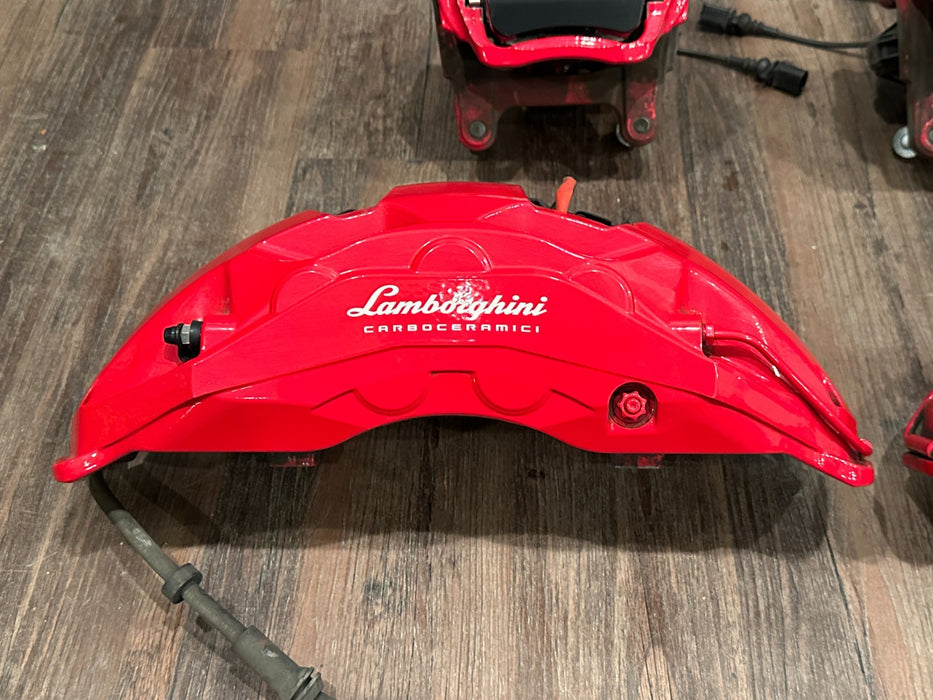 2018-2024 LAMBORGHINI URUS FRONT REAR CARBON CERAMIC BRAKE CALIPERS OEM
