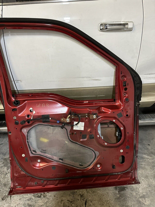 2017-2022 FORD F250 F350 FRONT LEFT DOOR TWO-TONE RUBY RED, CARIBOU (RR,H5)