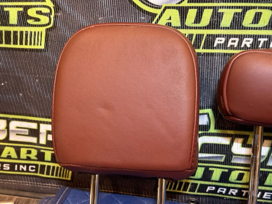 FORD F150 F250 F350 F450 PLATINUM RED DARK MARSALA LEATHER REAR SEAT HEADRESTS